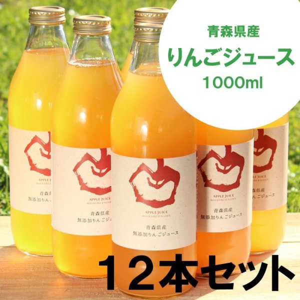 画像1: ≪送料込≫青森県産りんごジュース　1000ml × 12本 (1)